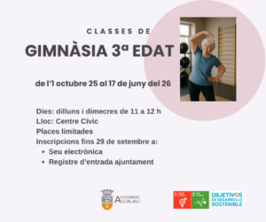 Gimansia tercera edad Alcalalí