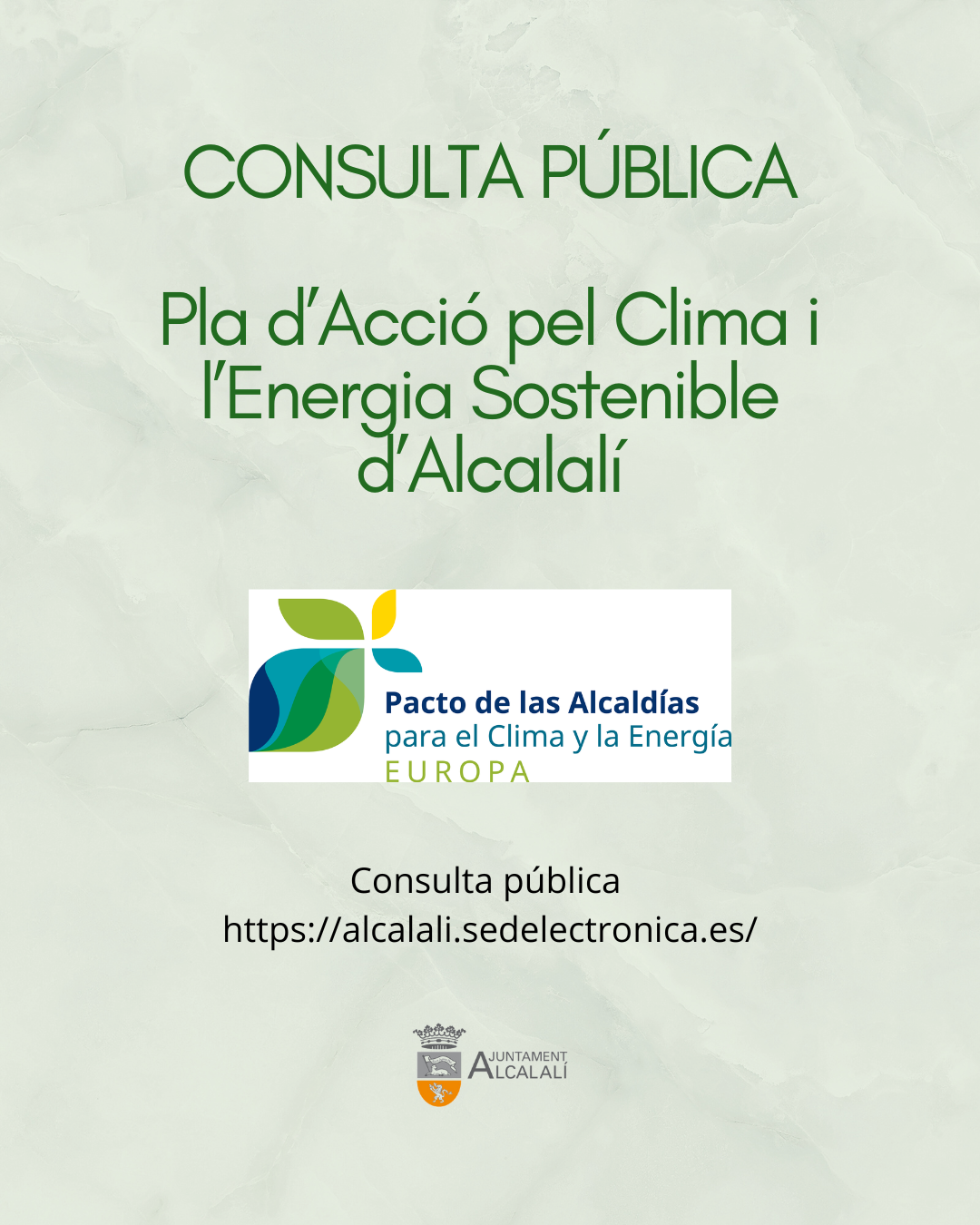 Consulta pública Consulta pública prèvia per a l'aprovació del Pla d'Acció pel Clima i l'Energia Sostenible